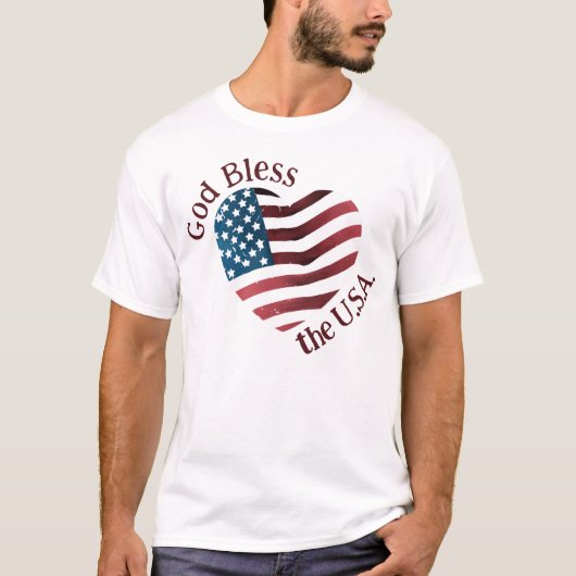 God Bless de VS Amerika  T-shirt (Voorkant)