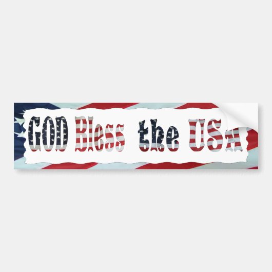 GOD BLESS DE VS-BUMPERSTICKER BUMPERSTICKER (Voorkant)