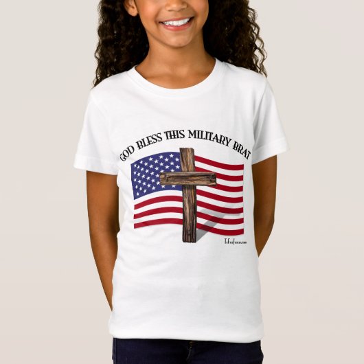 GOD BLESS DEZE MILITAIRE BRAT T-SHIRT (Voorkant)