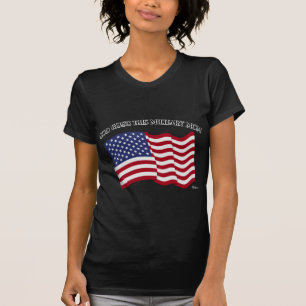 GOD BLESS DIT MILITAIRE MOMENT MET VS-vlag T-shirt
