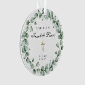 God Bless Doop Eucalyptus Ornament (voorkant)