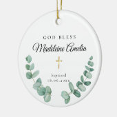 God Bless Doopkruis Keramisch Ornament (Links)