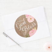 God Bless-favoriet sticker, Baptism Christening-gu Ronde Sticker (Envelop)