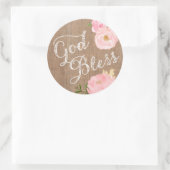 God Bless-favoriet sticker, Baptism Christening-gu Ronde Sticker (Tas)