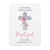 God Bless Girl Doop Keepsake Magneet (Verticaal)