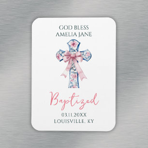 God Bless Girl Doop Keepsake Magneet