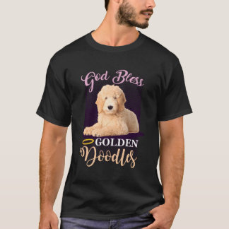 God Bless Golden Doodles Goldendoodle Lover Gift T-shirt