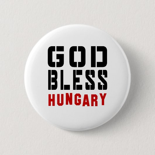God Bless Hongarije Ronde Button 5,7 Cm (Voorkant)