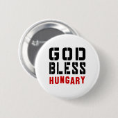 God Bless Hongarije Ronde Button 5,7 Cm (Voorkant /achterkant)