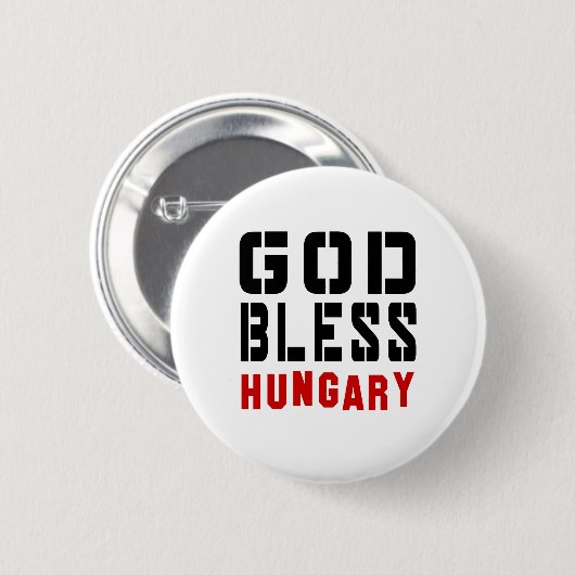 God Bless Hongarije Ronde Button 5,7 Cm (Voorkant /achterkant)