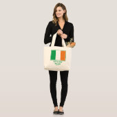 GOD BLESS IERLAND | Patriottisch | Ierse vlag Grote Tote Bag (Voorkant (model))