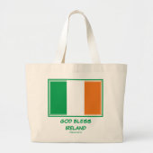 GOD BLESS IERLAND | Patriottisch | Ierse vlag Grote Tote Bag (Voorkant)