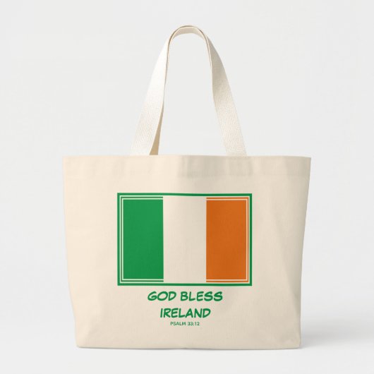 GOD BLESS IERLAND | Patriottisch | Ierse vlag Grote Tote Bag (Voorkant)