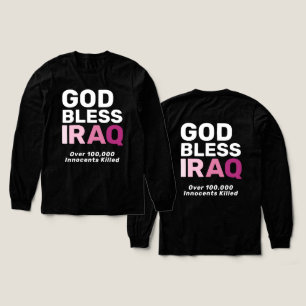God Bless Irak Anti-Oorlog Ter ere aan Onschuldige Tri-Blend Shirt
