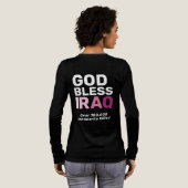God Bless Iraq Anti-War Honoring Innocent Lives Tri-Blend Shirt (Achterkant)