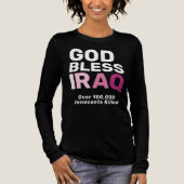 God Bless Iraq Anti-War Honoring Innocent Lives Tri-Blend Shirt (Voorkant)
