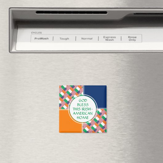 God Bless Irish-American Home Magneet (Insitu (Vaatwasser))