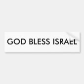 GOD BLESS ISRAEL BUMPERSTICKER (Voorkant)