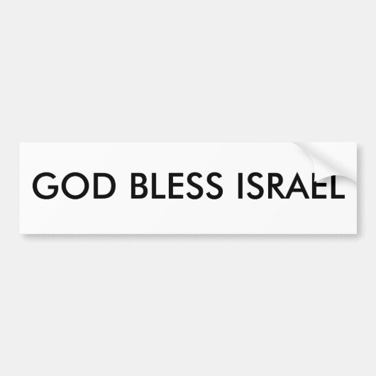 GOD BLESS ISRAEL BUMPERSTICKER (Voorkant)