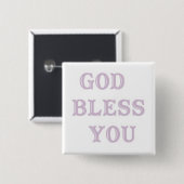 GOD BLESS JE-1 VIERKANTE BUTTON 5,1 CM (Voorkant /achterkant)