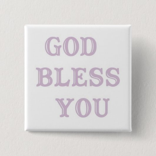 GOD BLESS JE-1 VIERKANTE BUTTON 5,1 CM (Voorkant)