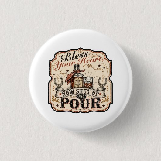 God Bless Je Hart, Nu Koppen Dicht & Schenken Ronde Button 3,2 Cm (Voorkant)