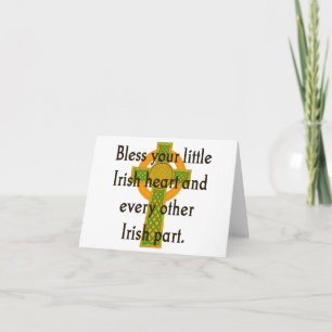 God Bless Je Kleine Ierse Hart - Ierse Quote  Kaart