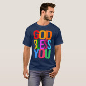 GOD BLESS JE Positief kleurrijk T-shirt (Voorkant volledig)
