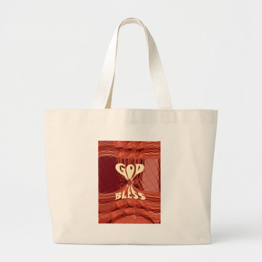 God Bless Kunstprint Grote Tote Bag (Voorkant)