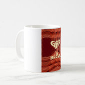 God Bless Kunstprint Koffiemok (Voorkant links)