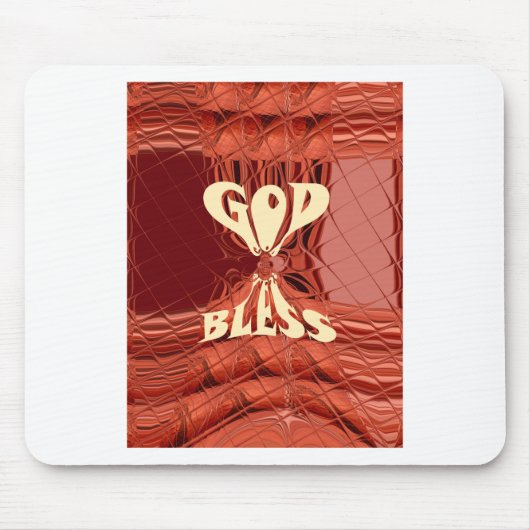 God Bless Kunstprint Muismat (Voorkant)