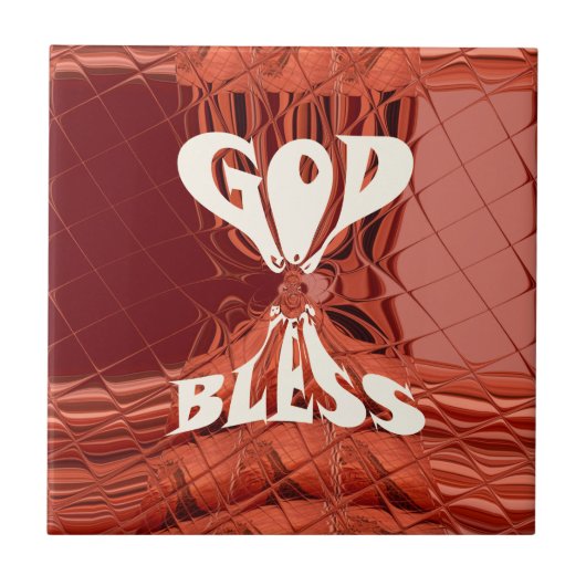 God Bless Kunstprint Tegeltje (Voorkant)