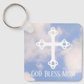 God Bless Ma Cross in de Sky Moederdag Sleutelhanger (Voorkant)
