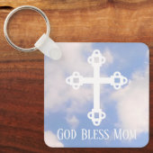 God Bless Ma Cross in de Sky Moederdag Sleutelhanger (Voorkant)