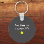 God Bless My Chungus Life, Funny Brainrot Meme Gen Sleutelhanger (Voorkant)