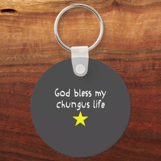 God Bless My Chungus Life, Funny Brainrot Meme Gen Sleutelhanger (Voorkant)