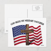 GOD BLESS MY MILITAIRE DAUGHTER robuust door de VS Briefkaart (Voorkant / Achterkant)