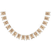 God Bless Naam Bruin Hout Doop Eerste Communie Vlaggetjes (Alle)