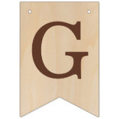 God Bless Naam Bruin Hout Doop Eerste Communie Vlaggetjes (Eerste vlag)