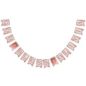 God Bless Name Roos Gouden Marmeren Doopsel Commun Vlaggetjes (Alle)