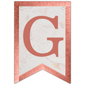 God Bless Name Roos Gouden Marmeren Doopsel Commun Vlaggetjes (Eerste vlag)