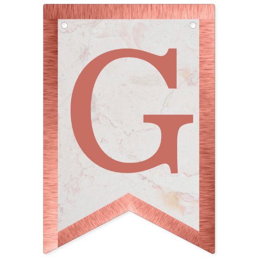 God Bless Name Roos Gouden Marmeren Doopsel Commun Vlaggetjes (Eerste vlag)