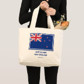 GOD BLESS | NIEUWE ZEELAND Vlag | Patriottisch | A Grote Tote Bag (Voorkant (product))