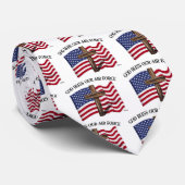 GOD BLESS ONZE AIR FORCE met robuust, VS-vlag Stropdas (Opgerold)