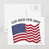 GOD BLESS ONZE ARMIJN MET VS-vlag Briefkaart (Voorkant / Achterkant)