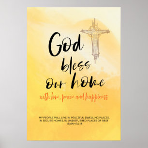 GOD BLESS ONZE THUIS POSTER