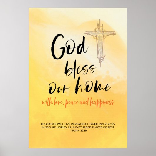 GOD BLESS ONZE THUIS POSTER (Voorkant)