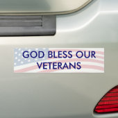 GOD BLESS ONZE VETERANEN BUMPERSTICKER (Op auto)