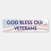 GOD BLESS ONZE VETERANEN BUMPERSTICKER (Voorkant)