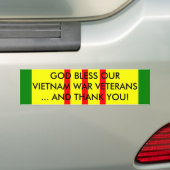 GOD BLESS ONZE VIETNAM WAR VETERANEN... BUMPERSTICKER (Op auto)
